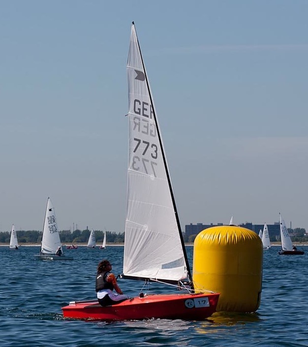 OK Dinghy sailing
