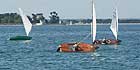 Picture of OK dinghies sailing downwind